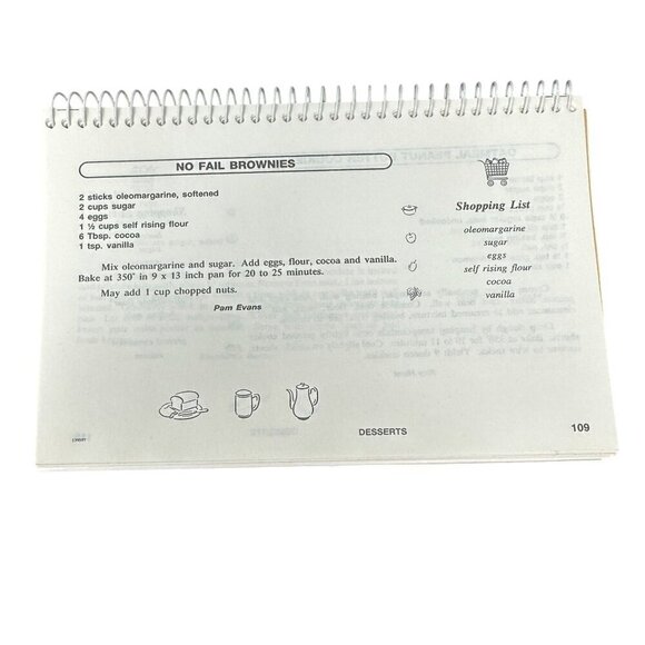 Vintage Cherished Recipes Cookbook Flora United Methodist Church Spiral Wire MS - Picture 6 of 11